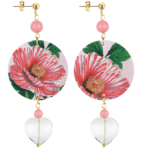 Orecchini Fiore Rosso Piccolo Rosa - Lebole Maison